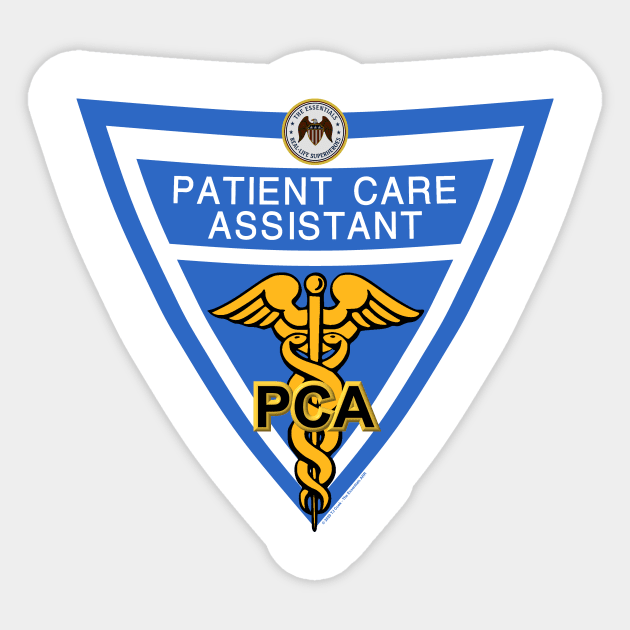 Patient Care Assistant Essentials Shield Sticker by J. Rufus T-Shirtery